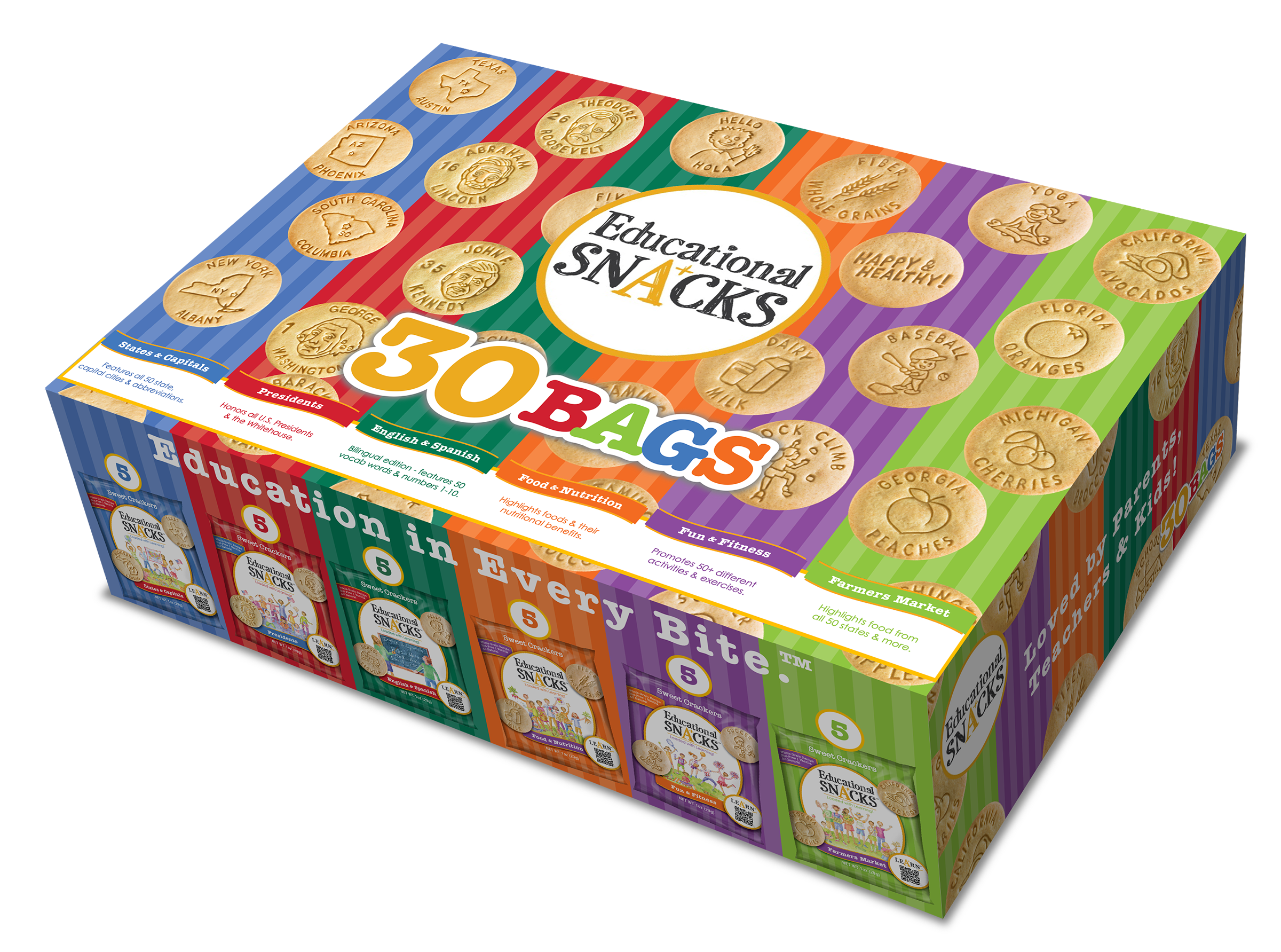 Educational Snacks Variety Pack Box